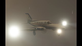 Cessna 414 Chancellor final approach Rovaniemi