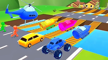 Shape Shifting 🚔🚁🚒 Game All Levels Walkthrough Mobile iOS, Android Gameplay Stick Run Lvl 1019-1020