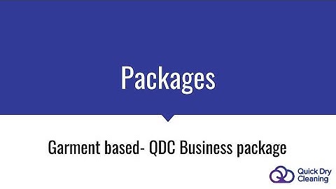 Packages: Garment based - QDC Business package