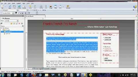 Modify free templates with KompoZer