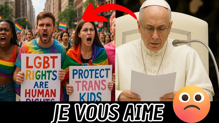 LE DISCOURS COMPLET DU PAPE qui A énervé la communauté LGBT. Félicitations au pape pour son discours