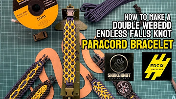 3- HOW TO MAKE A PARCORD BRACELET DOUBLE WEBBED ENDLESS FALLS KNOT