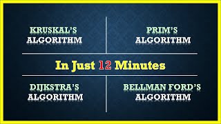 Easy Solution for Kruskal's, Prim's, Dijkstra's, Bellman Ford Algorithms