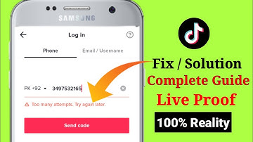 Too many attempts try again later tiktok problem solved