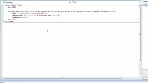 Visual Basic 2008 - Talking Program