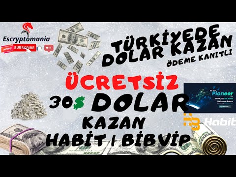 ÜCRETSİZ 30$ KAZAN HABİT EXCHANGE AİRDROP BİBVİP EXCGANGE AİRDROP DOLAR KAZAN #kripto#airdrop#btc