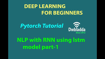 NLP with RNN using lstm model |  part-1 | Pytorch tutorial