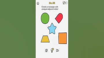 Brain Out Level 83 Create a rectangle with unequal adjacent sides!