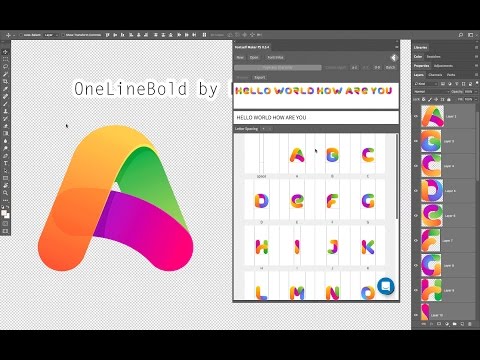 Make color fonts in Photoshop CC 