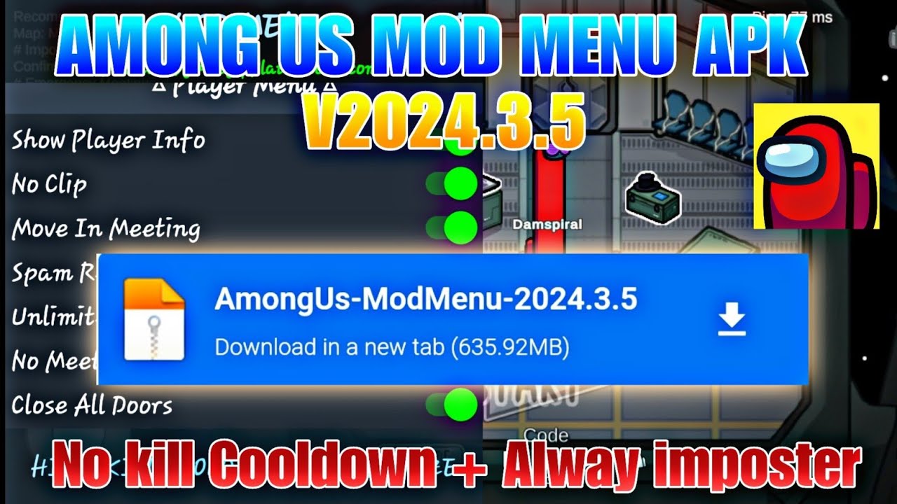 New Among us v2024.3.5 Mod Menu | Fake Role | See Player Roles | Kill ...