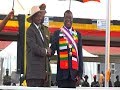 Museveni decorates President Mnangagwa of Zimbabwe with "Pearl Of Africa, The Grand Master Medal"
