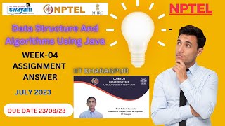 NPTEL Data Structure And Algorithms Using  Java WEEK-04 Quiz Assignment| August 2023|