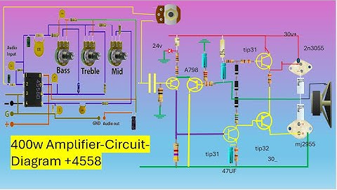 2n3055 transistor amplifier400W circuit diagram