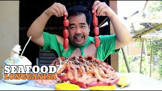 SPICY SEAFOOD WITH LONGGANISA | FILIPINO STYLE | EATING DELICIOUS | SAMDOTVLOG