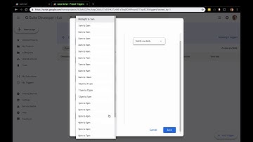 Set up trigger on Google Script App