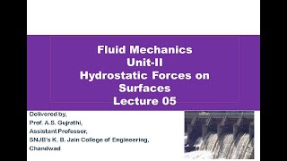 Fluid Mechanics Lecture series Properties of Fluid Unit 2 Lecture 05