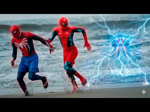 Homem Aranha e o Filme da Aguá viva Aranha - Filme de 1 Hora para todos!