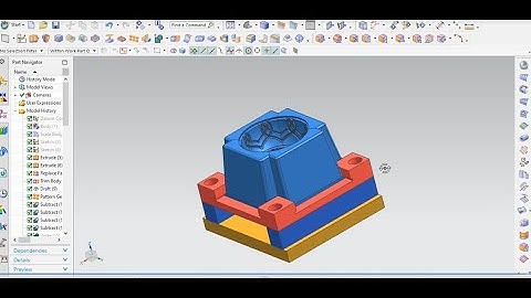 Flower pot 4split mold design Nx cad part no2.#facts #viral #3dmodeling#delcam#nxcad #catia #autocad