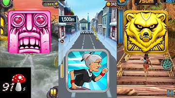 Temple Run 2 Vs Angry Gran Run - Running Game Vs Spirit Run