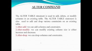 DDL Commands/SQL Commands