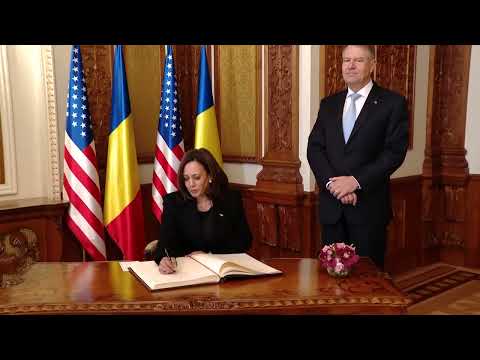 Kamala Harris, convorbiri tête-à-tête cu președintele Klaus Iohannis