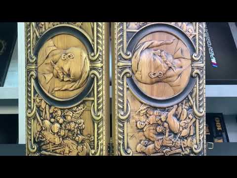 Нарди дерев'яні Козак, патріотичний подарунок, 68×32×4см, арт.190132, відео 1