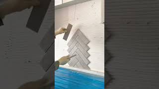 How to Perfectly Install Wall Tiles in a Herringbone Pattern for a Modern Look