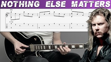 METALLICA - NOTHING ELSE MATTERS (Guitar cover with TAB | Lesson)