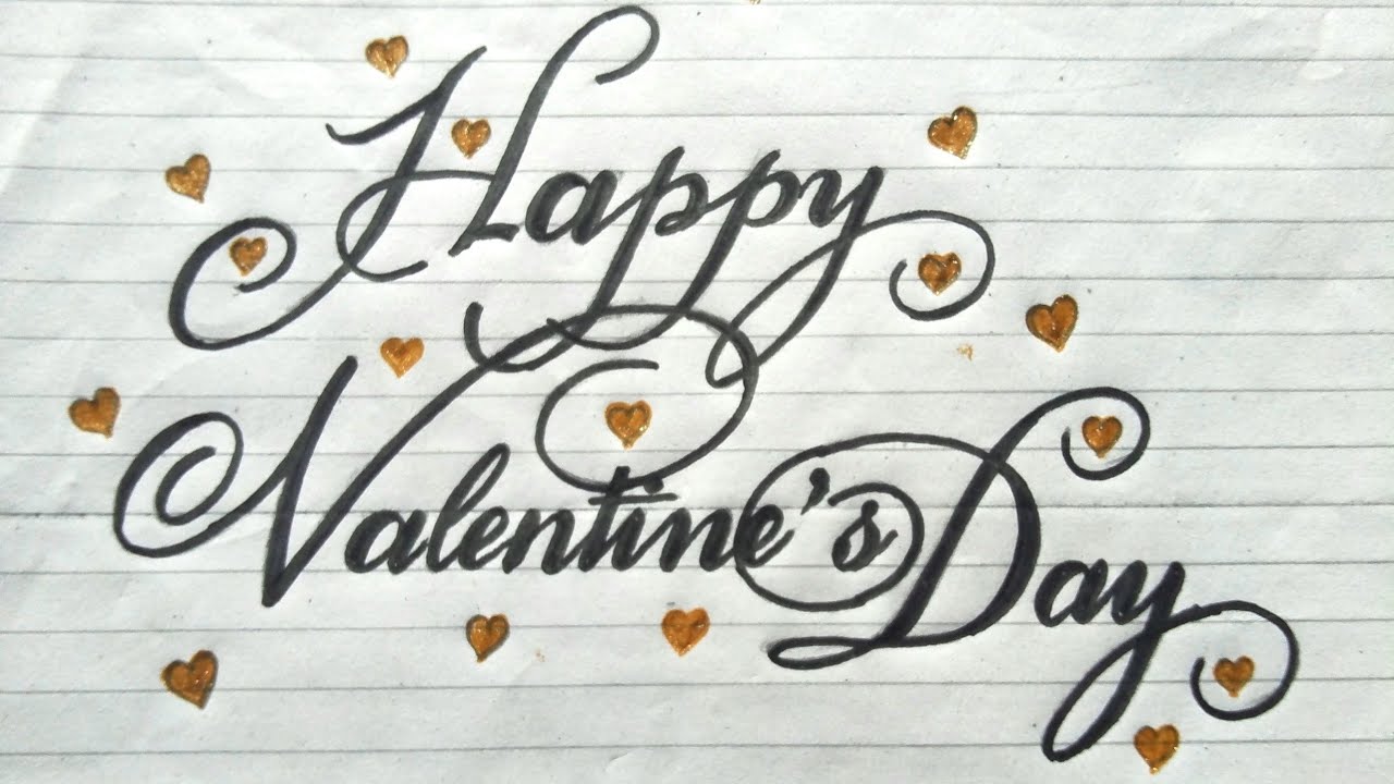 ❤How to Write "Happy Valentines Day"- Stylish writingValentines Day  Greeting card ideas❤ Valentines