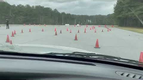 Witness driving the Emergency Vehicle Operations Course