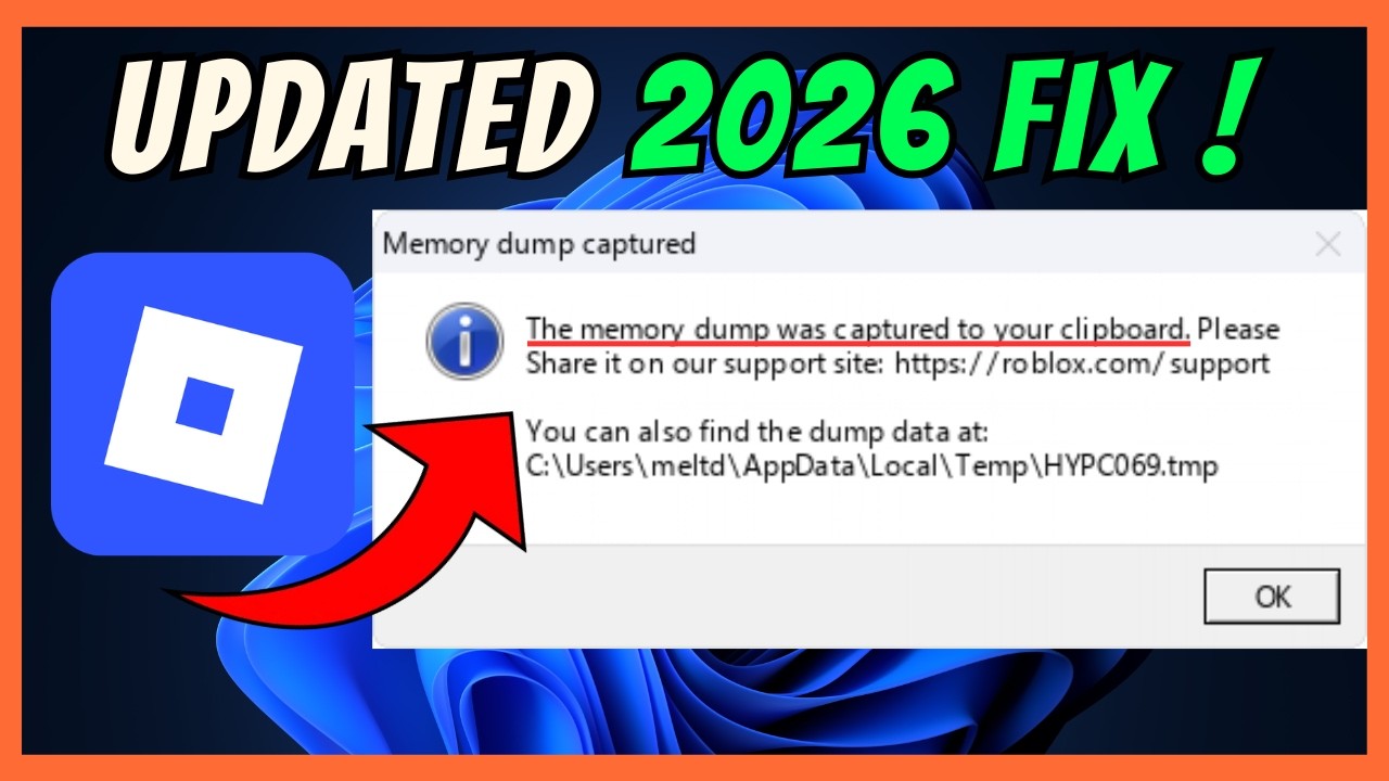 How To Fix Roblox Memory Dump Error (2026) - YouTube