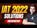 IAT 2022 Maths Solutions | IAT PYQs | IISER Aptitude Test | MathonGo