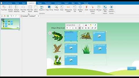 How to Create Drag-n-Drop Questions - ActivePresenter 8