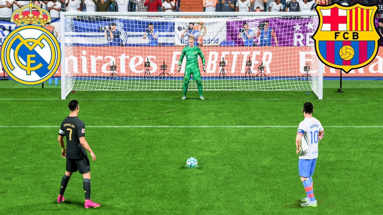 FC 24 | Real Madrid vs FC Barcelona | Ronaldo vs Messi - Penalty ...
