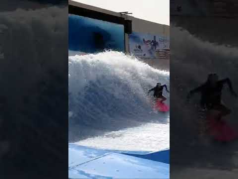 Dubai flow rider barrel at Yas Waterworld Waterpark Surf Machine Contest