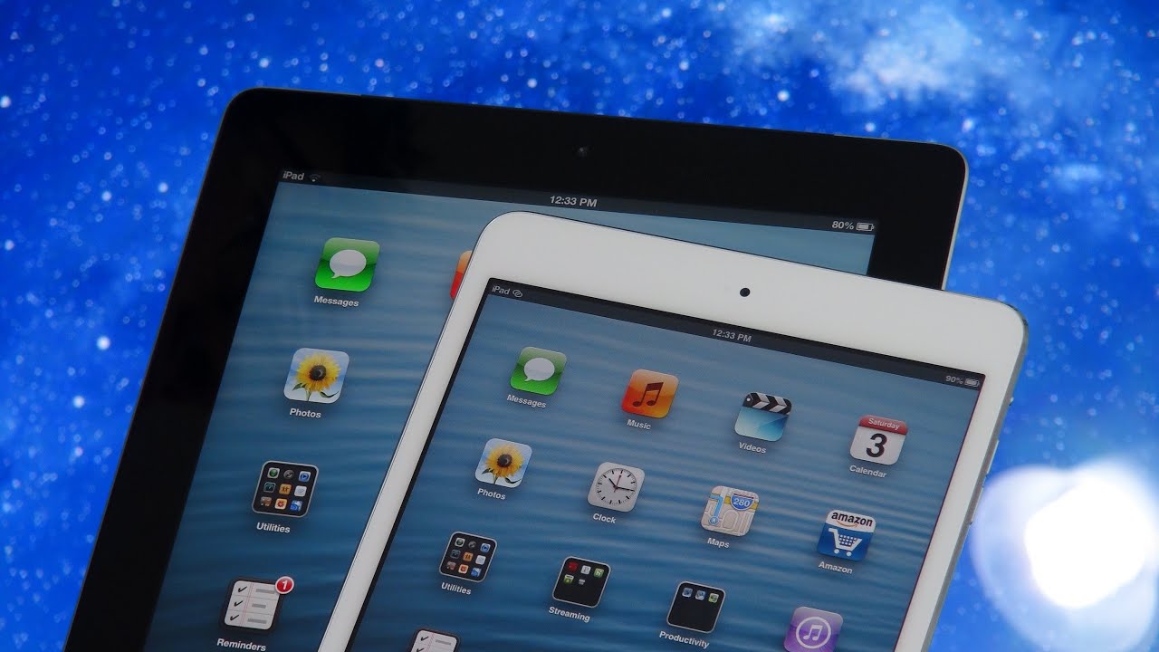 iPad Mini vs. iPad Side by Side Comparison YouTube