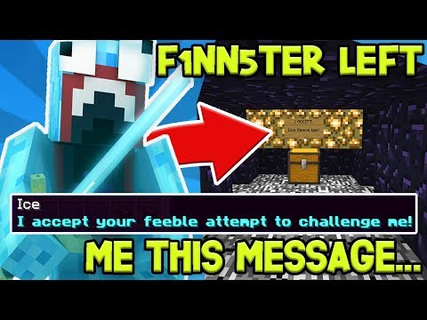 F1NN5TER LEFT ME THIS MESSAGE... | Minecraft Skyblock (PvpWars)