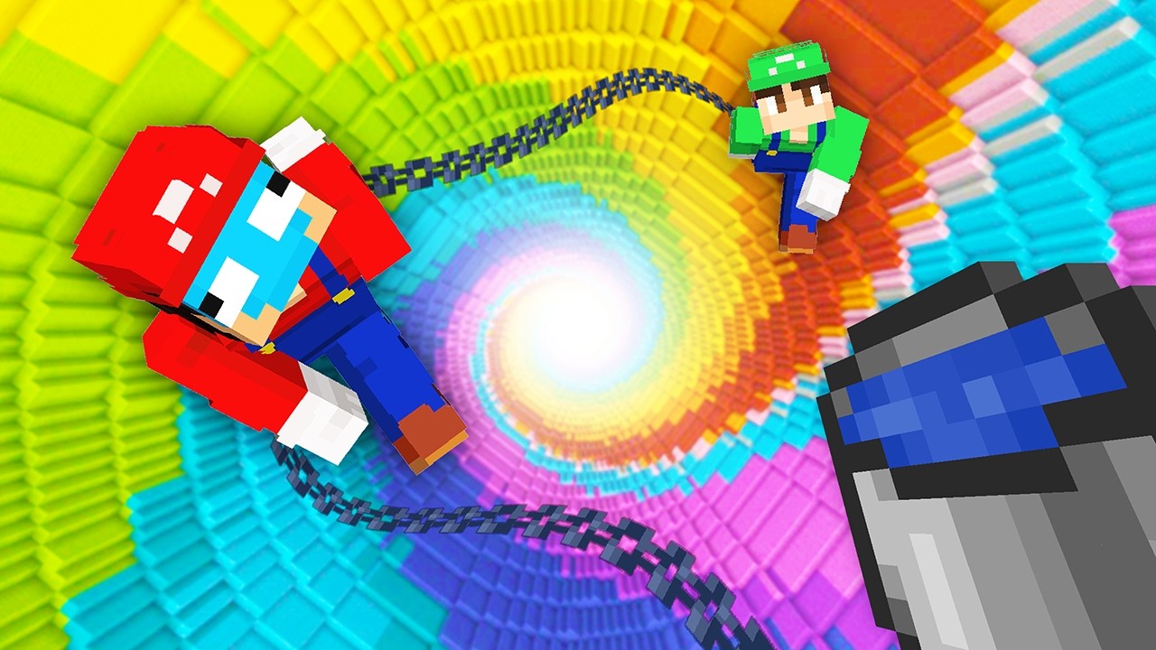 Minecraft Dropper, but we are Chained Together...