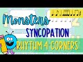 Back to School Music Rhythm Four Corners Game and Brain Break - Intermediate Syncopation