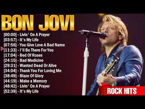 Bon Jovi Greatest Hits Playlist Full Album ~ Best Of Rock Rock Songs Collection Of All Time