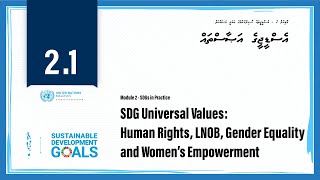 Details 2.1. SDG Universal Values: Human Rights, LNOB, Gender Equality and Women’s Empowerment News