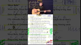 Silver Bells (Christmas) Short Guitar Cover Lesson with Chords/Lyrics #silverbells #shorts
