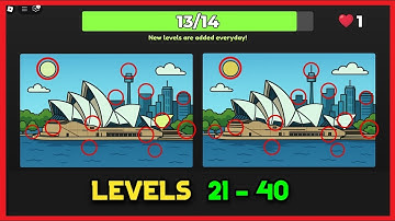 Roblox FIND THE DIFFERENCE Walkthrough [Level 21 to 40]