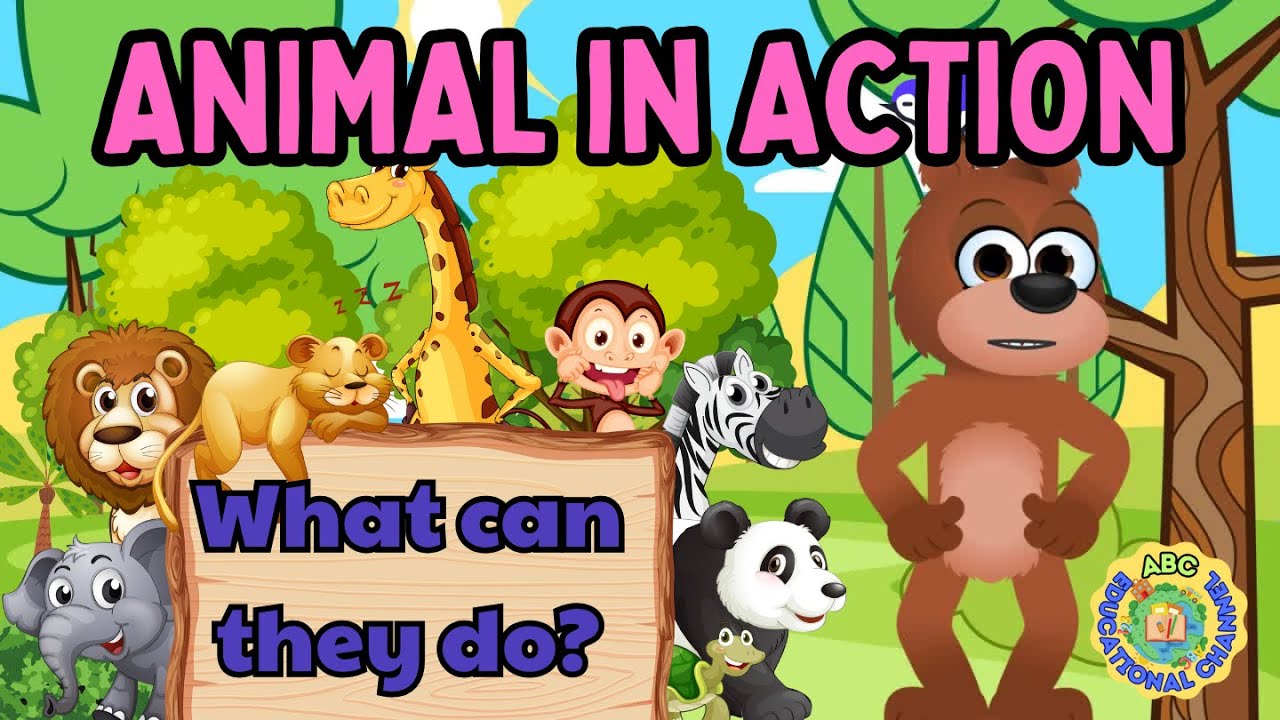Лексика на английском языке | Животные в действии для детей | Что они умеют делать?
