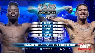 CAGE 48 Edward Walls vs Alexandre Ribeiro Full Fight (MMA)