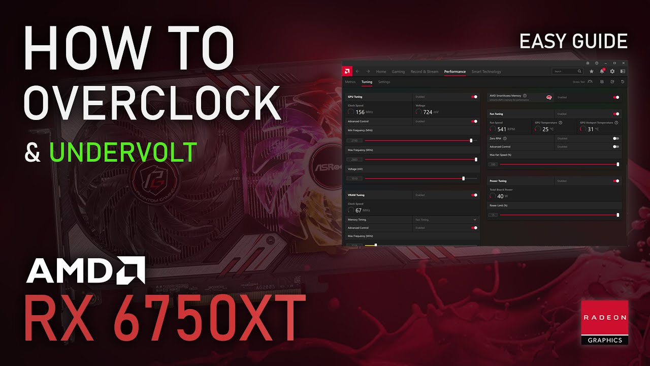 How to Overclock  Undervolt RX 6750XT  ADRENALIN 2023 Easy Tutorial