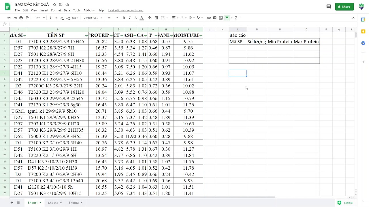 Sử dụng câu truy vấn Query trên Google sheet để tạo báo cáo