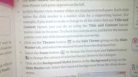 Computer Ch - 9 (Formatting a presentation) part - 1