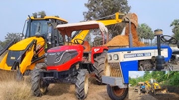 Jcb 3dx Eco Excellence Backhoe MachineLoading Red Mud In Mahindra and @AllaboutTractorsandJcb