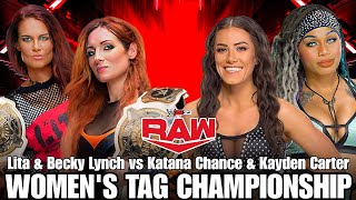 Wwe Becky Lynch & Lita Vs Katana Chance & Kayden Carter Full Match Wwe Raw 20032023 Highlights